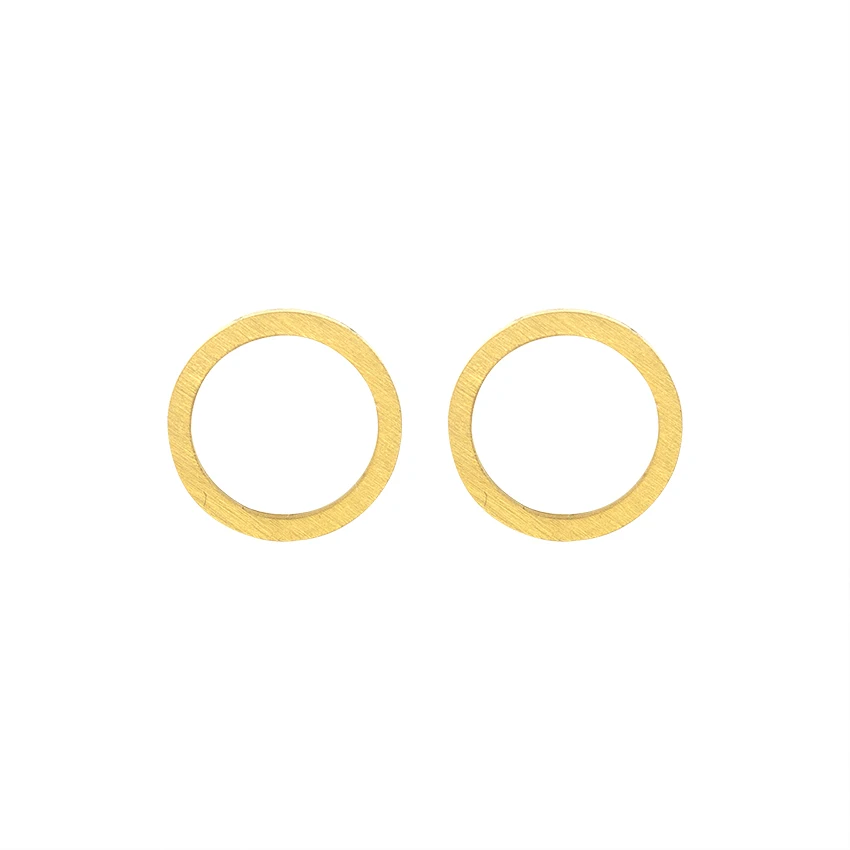 

New Arrive Silver Gold Color Round Geometric Round Circle Stud Earrings Best Gift For Women 2019 Fashion Jewelry Metal Earrings