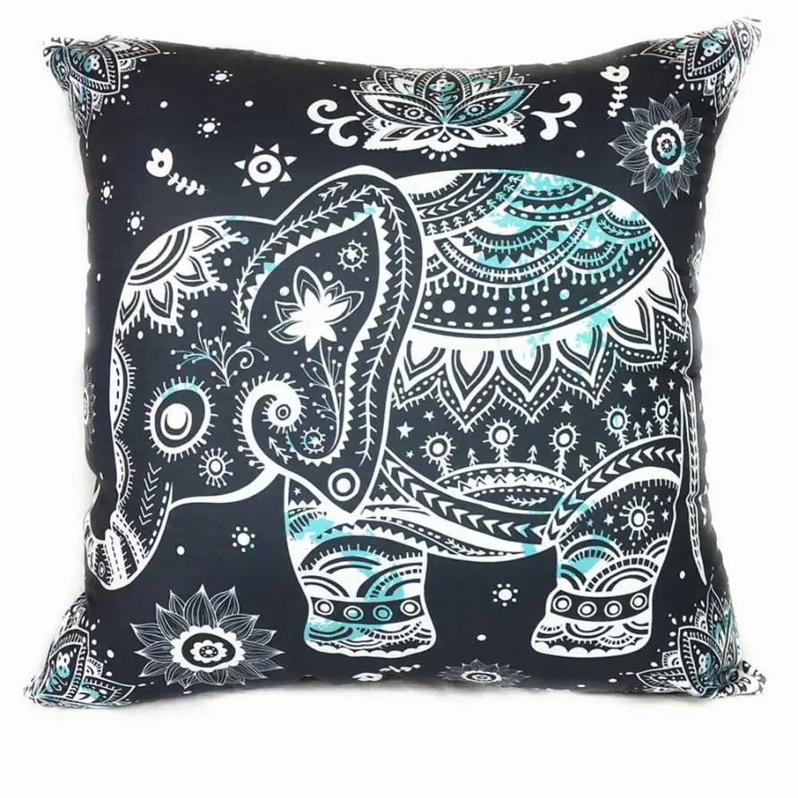 Buy HOMEGD Elephants Print Pillow Case Sofa Waist