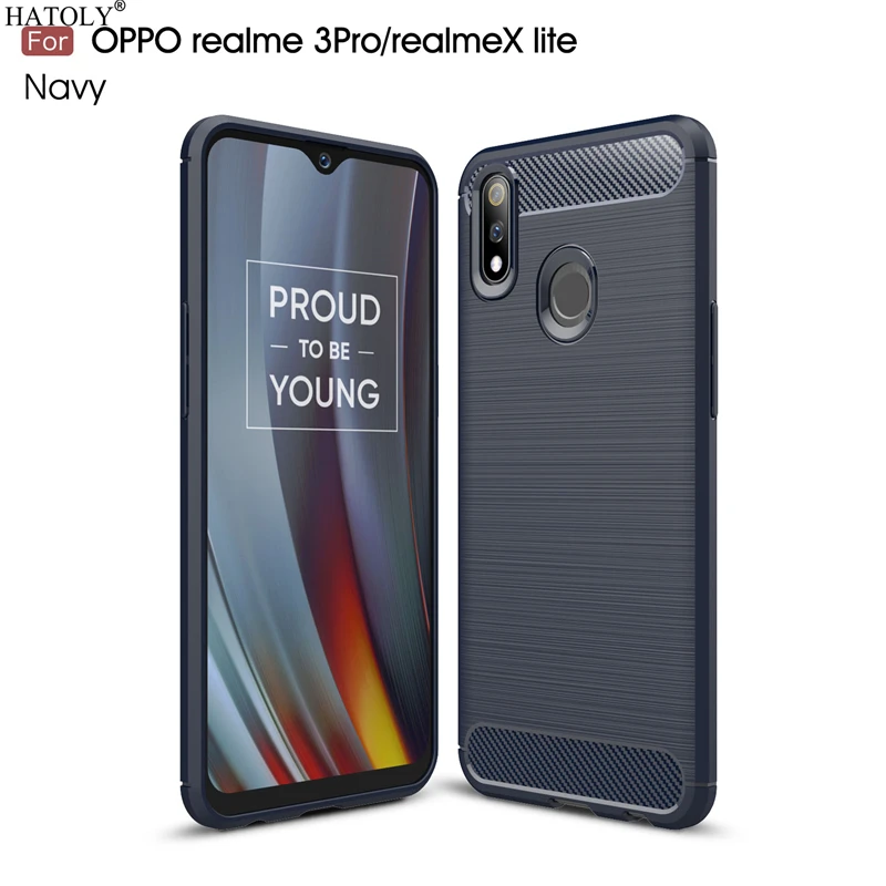 For Cover Oppo Realme 3 Pro Case For Oppo Realme X lite Business Style Silicone Rubber Soft TPU Bumper Phone Case Realme 3 Pro