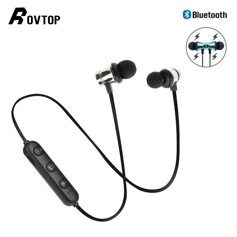 

Rovtop Magnetic Wireless Bluetooth Earphone XT11 Sport Running Wireless Bluetooth Headset For IPhone 6 8 X 7 Xiaomi Hands Free