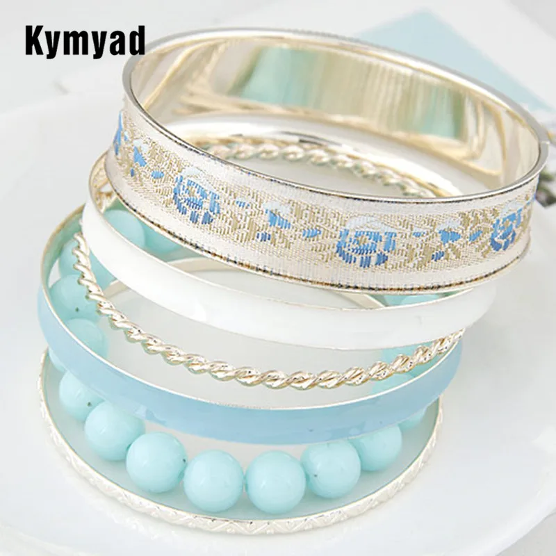 Kymyad, многослойные браслеты золотого цвета, браслеты для женщин, Bijoux, браслеты с бусинами, цепочкой, в одном направлении, очаровательный браслет, маншет