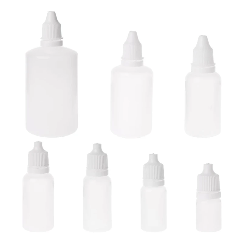 5-100ml Empty Plastic Squeezable Dropper Bottles Eye Liquid Dropper Container store liquids