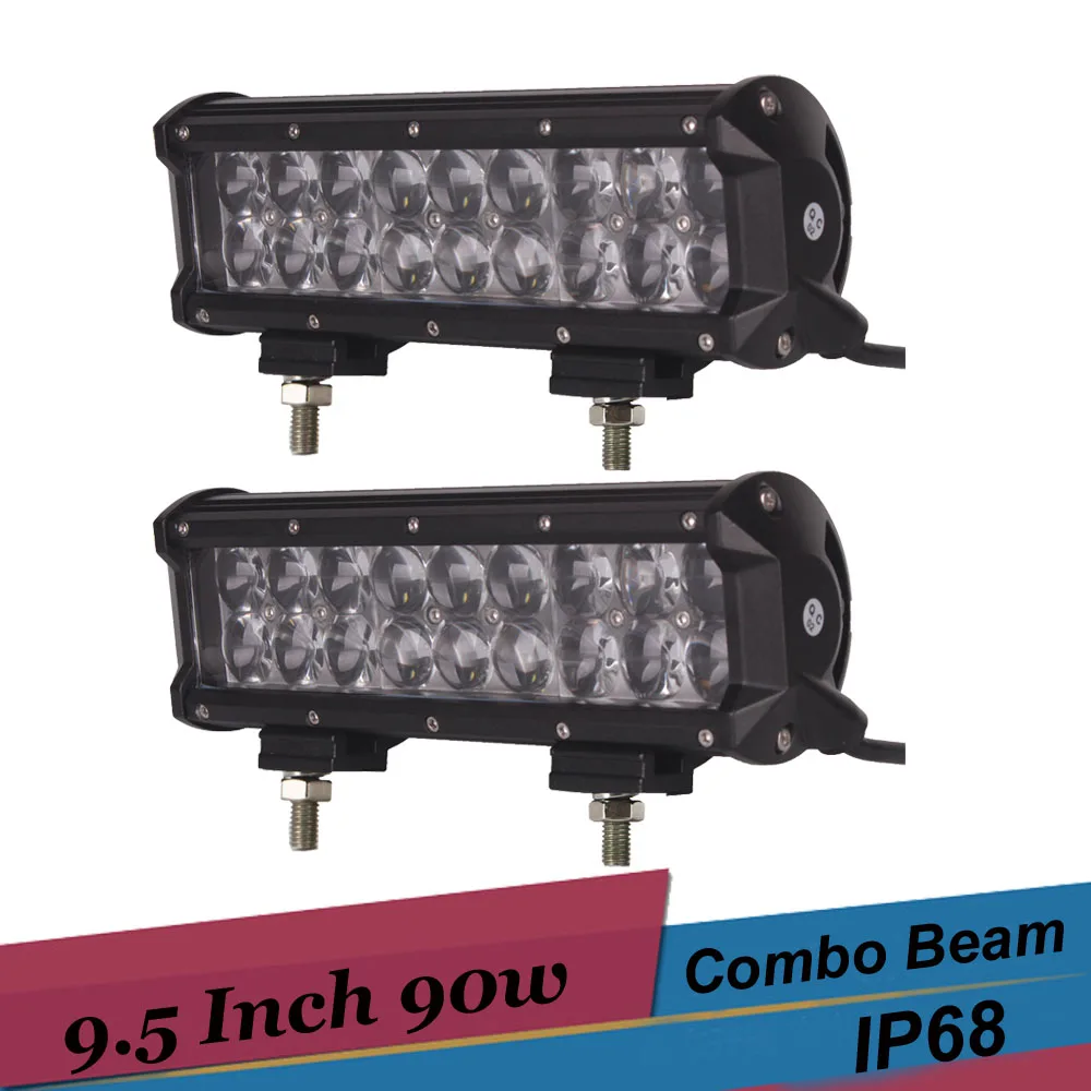 

9.5'' 90W Off Road Light Bar Auxiliary Driving Lamp Car Motorcycle Headlight 12v 24v Suv Truck 4x4 4wd ATV Van Camper Work Light