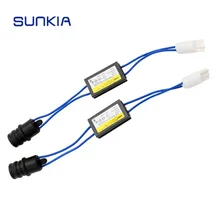 2 Stks/set Auto LED Koplamp Decoder Mistlamp Geen Fout Belastingsweerstand T10 168 Geen Flickering Waarschuwing Canceller Kabelboom Adapter