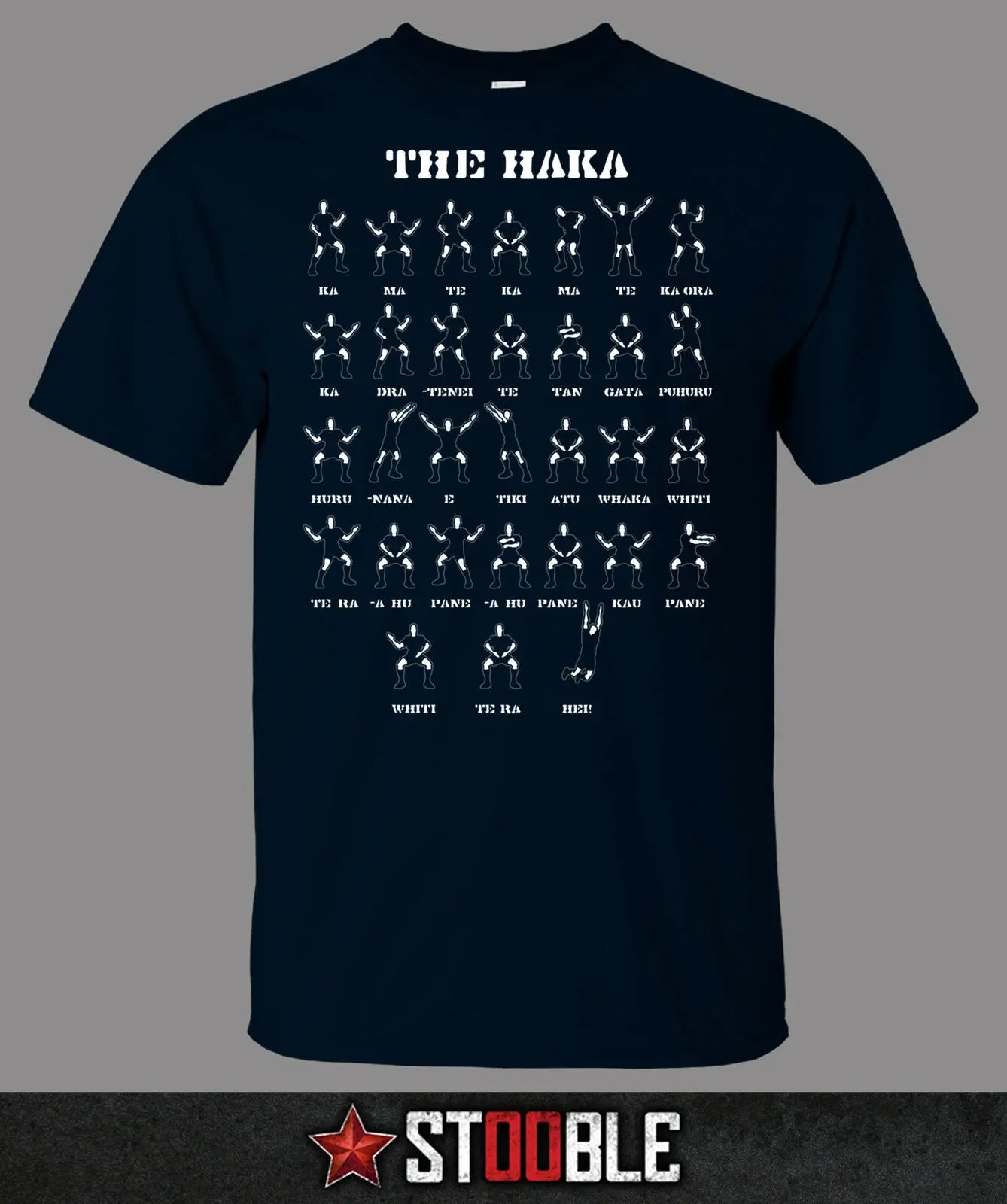 2019 مضحك الرجبي Haka التي شيرت-المحملة هوديي