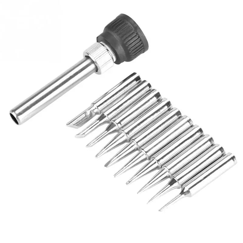10Pcs 900M T Series Soldering Iron Tips Set Replacement Parts for 936