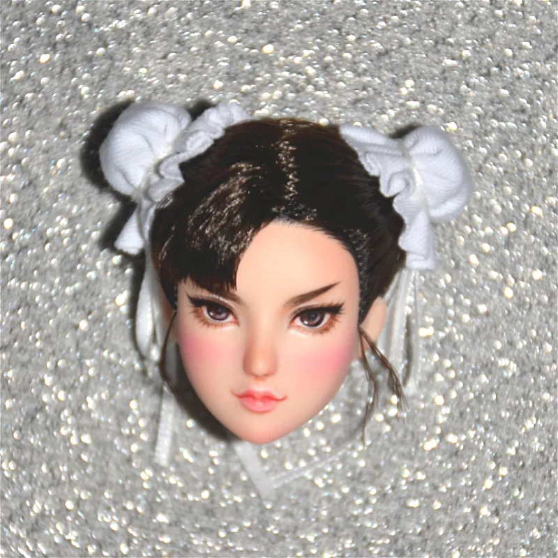 

Estartek Customized SY02 1/6 Obitsu Sexy Street Fighter Chunli Head Sculpt Set for Phicen OB Uniquedoll Action Figure DIY