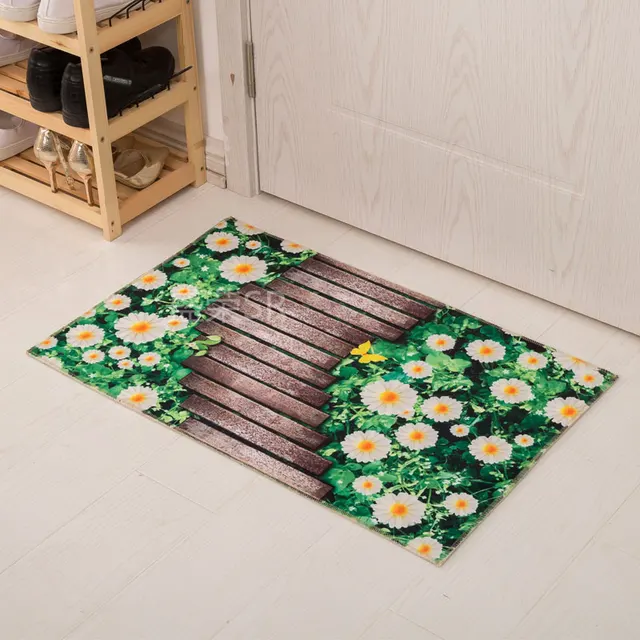 SR 40*60CM Europe Style Plant Flowers Carpet Area Rug For Livingroom