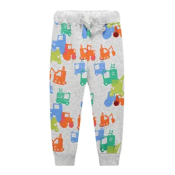 

Jumping Meters New Baby Boys Sweatpants Kids Pant Cool Boy Sport Trousers Cotton Cartoon Print Drawstring Toddler Boy Long Pants