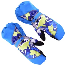 Водонепроницаемые термо Детские теплые снежные рукавицы зимние лыжные перчатки Сноуборд Снегоход Мотоцикл Спорт на открытом воздухе перчатки