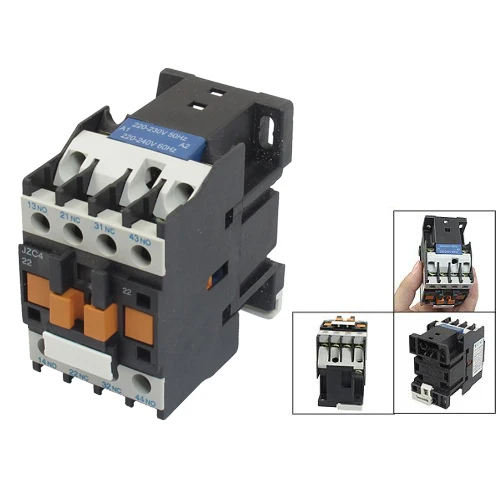 

JZC4-22 220-240V 50/60Hz Coil 20A 2P Three Pole 2NO 2NC AC Contactor