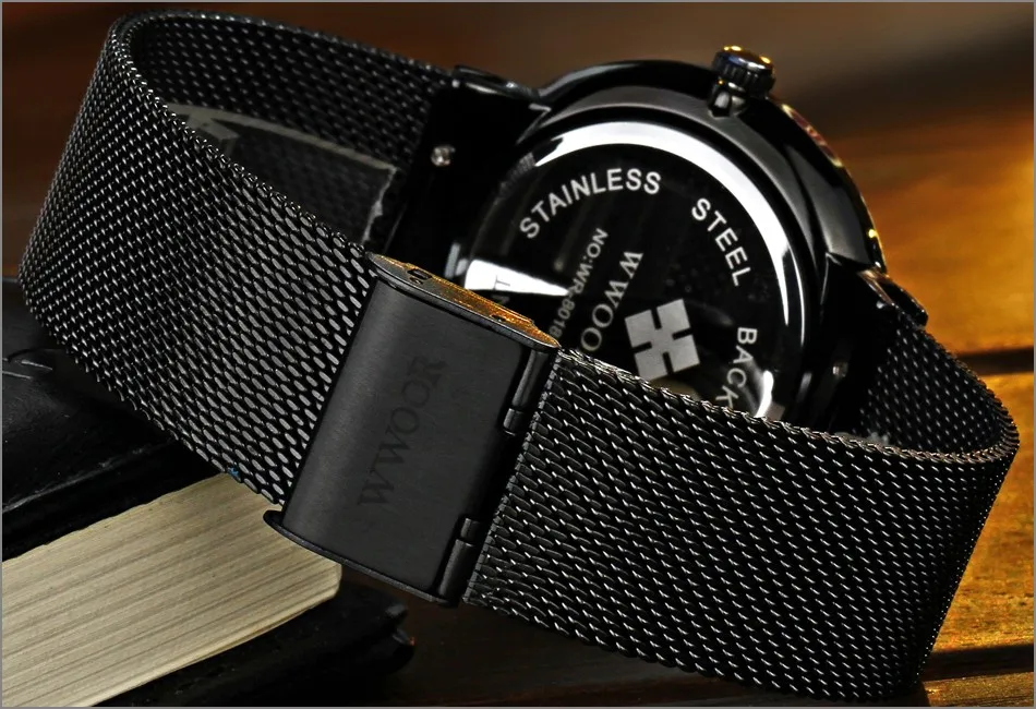 Люксовый бренд WWOOR мужские часы тонкие водонепроницаемые кварцевые спортивные часы Мужские Аналоговые часы с датой мужские наручные часы со стальным ремешком Relogios