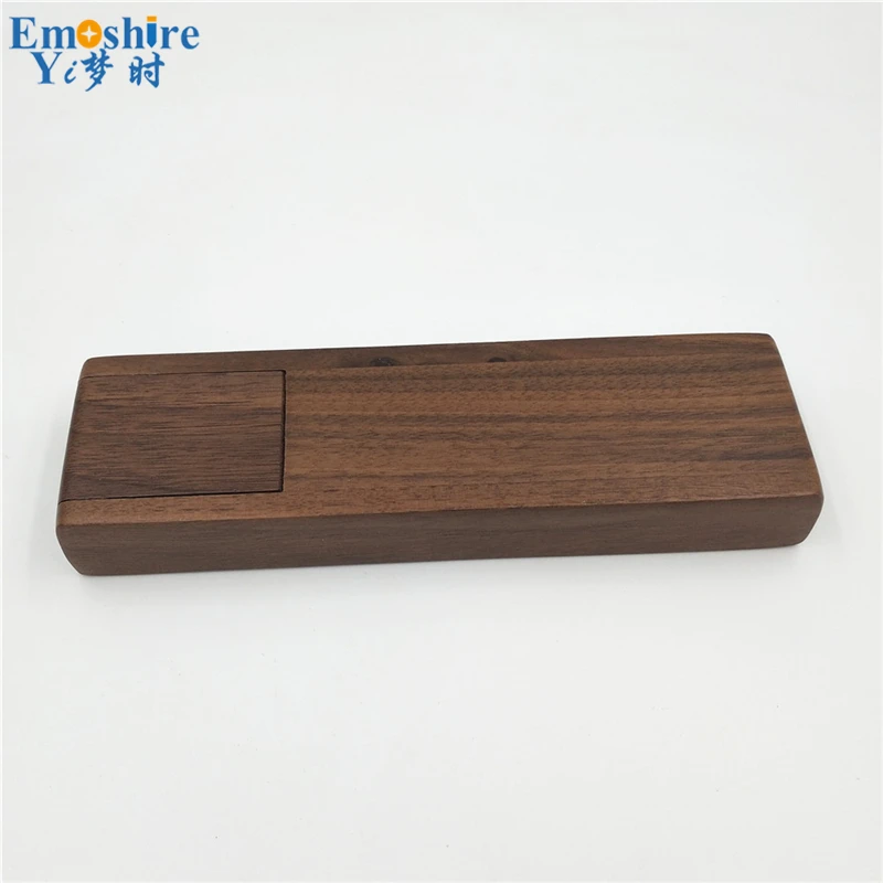 Emoshire Walnut natural color pencil case custom wood pen box stationery gift pencil box wholesale authentic (5)