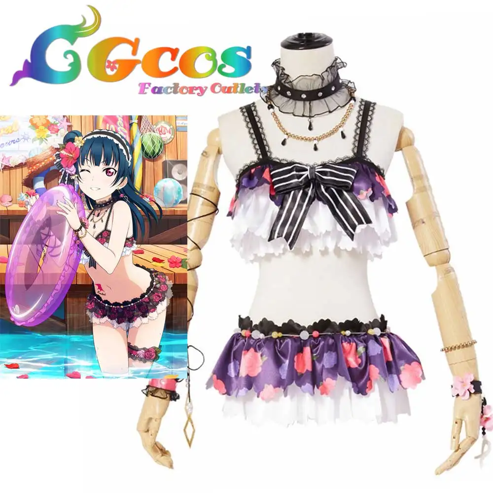cgcos free shipping cosplay costume love live sunshine aqours tsushima yoshiko swimsuit uniform halloween - Halloween Swimsuit cgcos free shipping cosplay costume love live sunshine aqours tsushima yoshiko swimsuit uniform halloween - Halloween Swimsuit