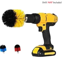 3.5inch Drill Power Scrub Clean Brush For Leather Plastic Wooden Furniture Car Interiors Cleaning Power Scrub, Mutiple Colors