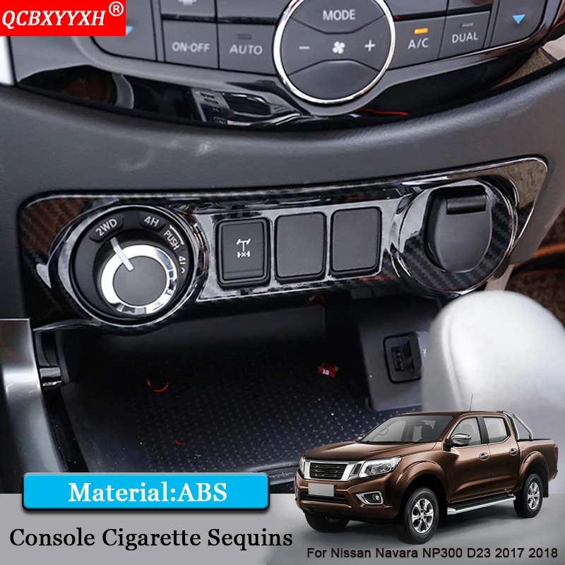 QCBXYYXH Car Styling Car Interior Frame Console Cigarette Sequins Auto Sticker Decoration For Nissan Navara NP300