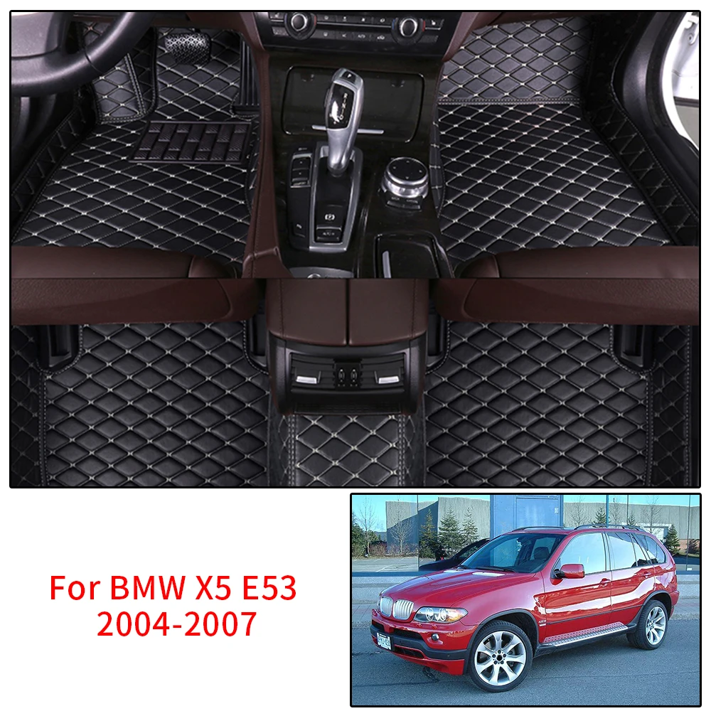 

Car Floor Mats for BMW X5 E53 Custom Floor Mats 2004-2007 2005 2006 Protection Waterproof Non-slip Leather Carpet Car Styling