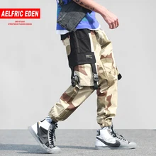 Aelfric Eden цвет сращены камуфляж брюки карго для мужчин сезон: весна-лето Модная уличная хип хоп мотобрюки скейтборд джоггеры