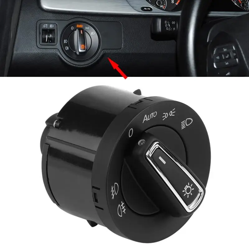 

Car Headlight Switch Fog Head Light Lamp Knob Light Sensor Module for VW Golf MK5 6 Jetta Tiguan Touran Car Accessories