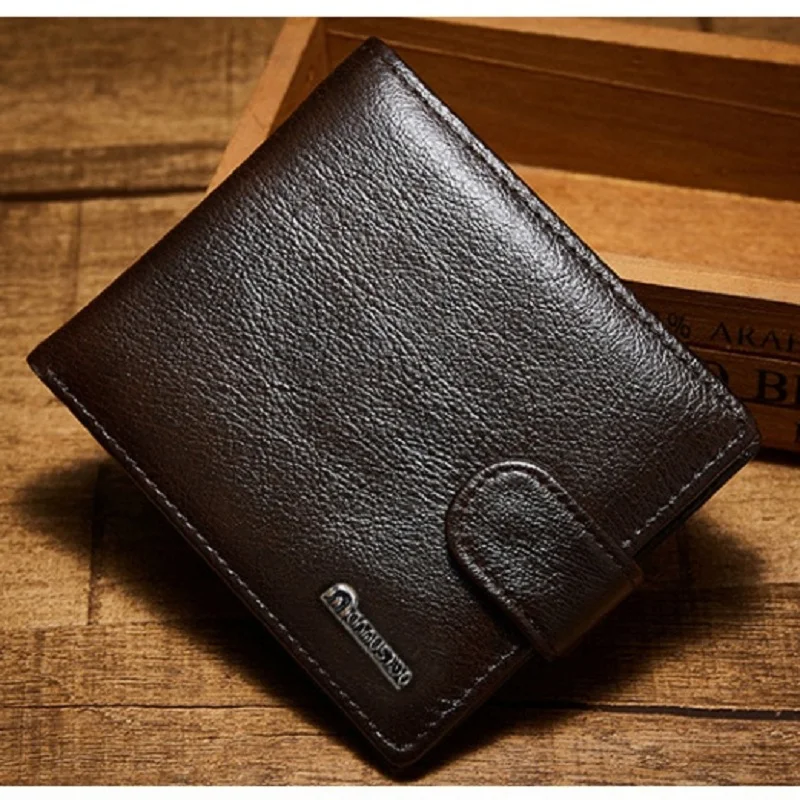 

Fashion Men's Wallets Genuine Leather Short Wallets Male Money Purse Zipper Small Wallet Card Holder Slim Purse Money Bag