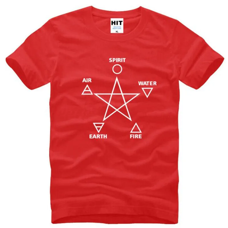 Five Elements and Pentagram 30STM T Shirt Men Summer Short Sleeve O Neck Cotton Men's T Shirt Fashion Rock Top Tee Fans Clothing