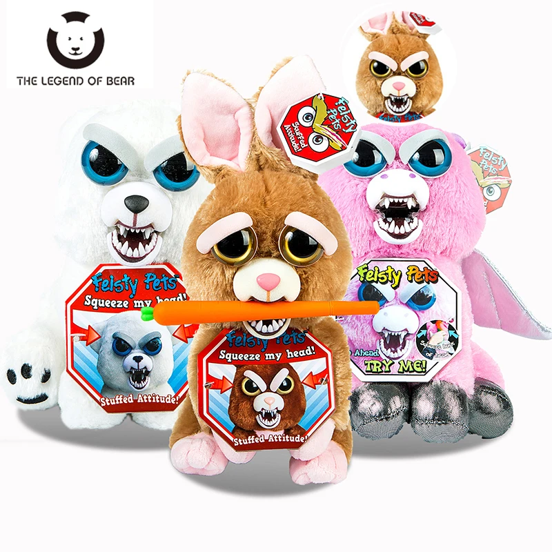 New Funny Feisty Pets Change Face Stuffed Plush Animals Toys For Children Unicorn Plush Toys Cute Soft Dolls Anime Kids Toys