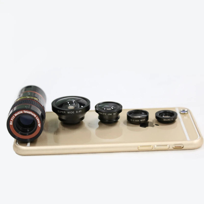 ORBMART 5 في 1 العدسات 8X تلسكوب 0.4X سوبر واسعة عين السمك ماكرو واسعة انخيل ل فون سامسونج HTC Xiaomi الهاتف المحمول كاميرا ORBMART 5 في 1 العدسات 8X تلسكوب 0.4X سوبر واسعة عين السمك ماكرو واسعة انخيل ل فون سامسونج HTC Xiaomi الهاتف المحمول كاميرا