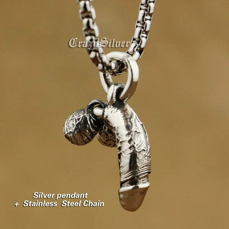 Кулон Мужской гениталии в стиле ретро из серебра 925 пробы|penis pendant|925 sterling silver pendant925