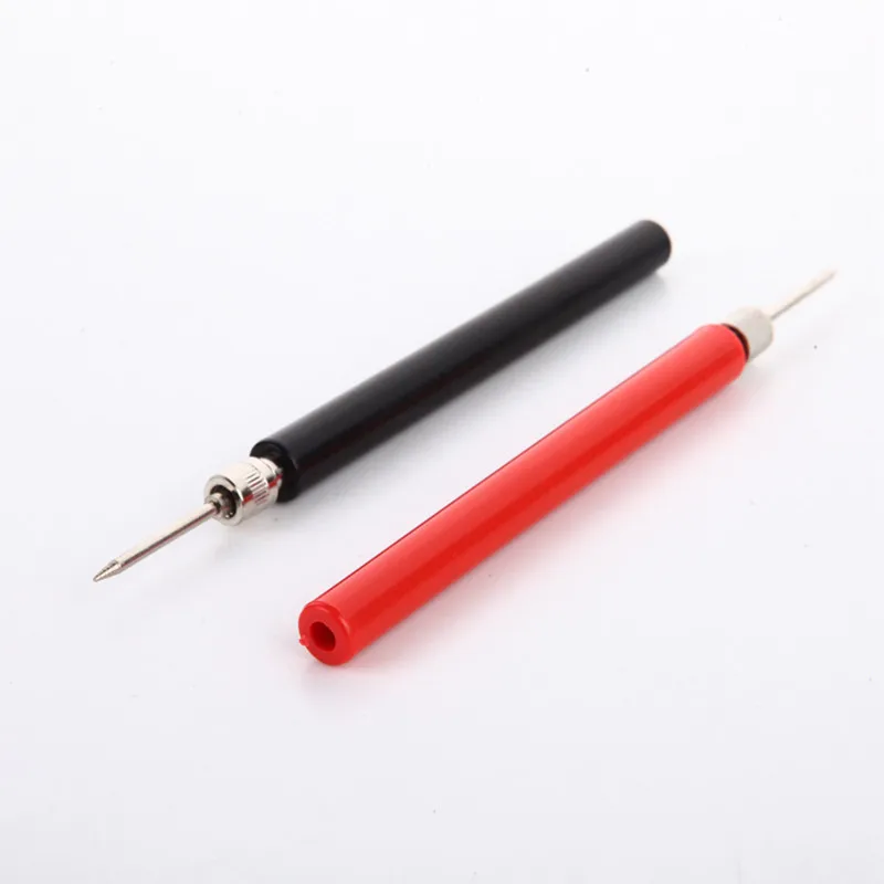 2PCS L 120mm Spring Test Probe Tips Insulated Test Hook Wire Connector
