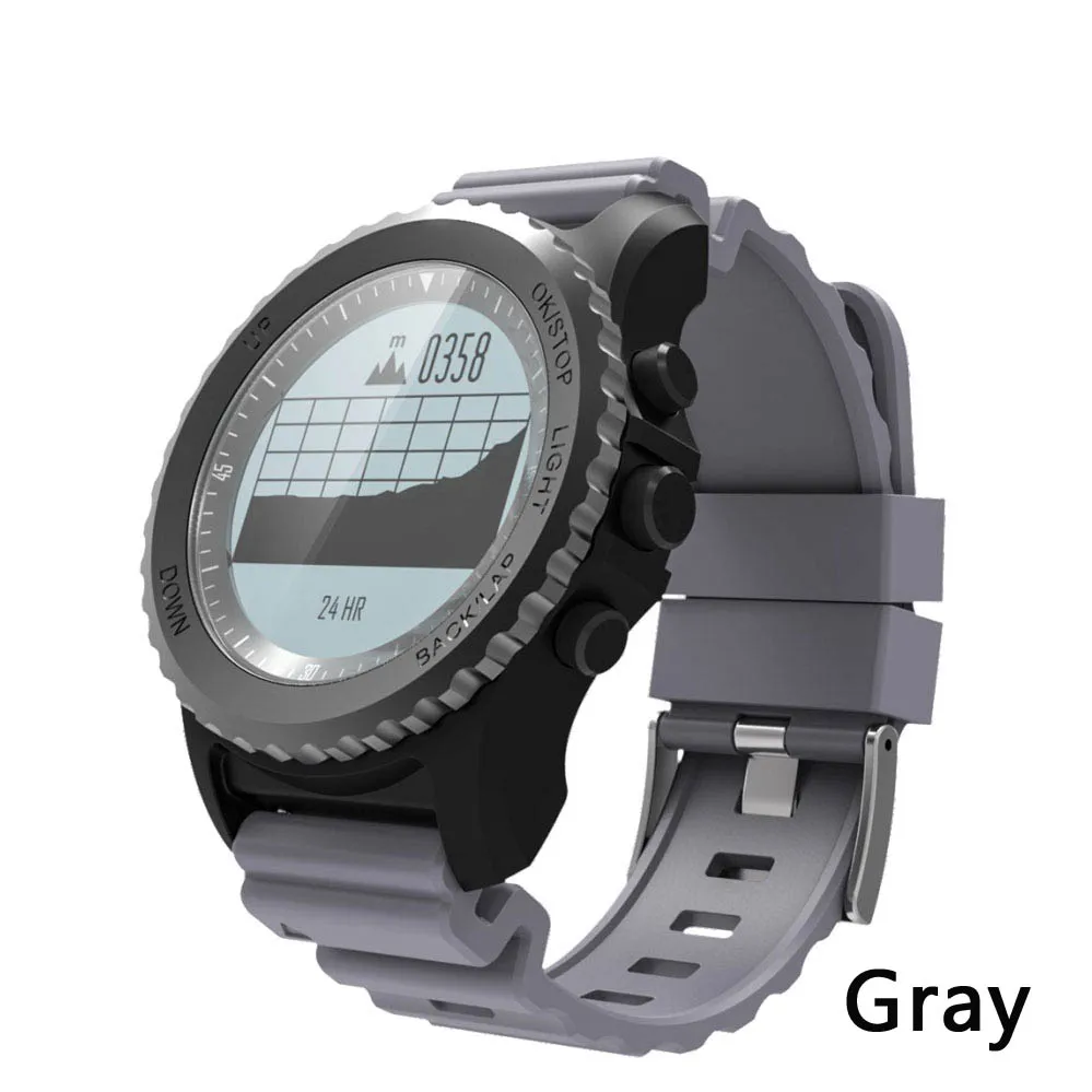 Greentiger S968 gps Смарт-часы IP68 водонепроницаемый монитор сердечного ритма спортивные наручные часы шагомер для плавания мужские уличные умные часы - Цвет: gray