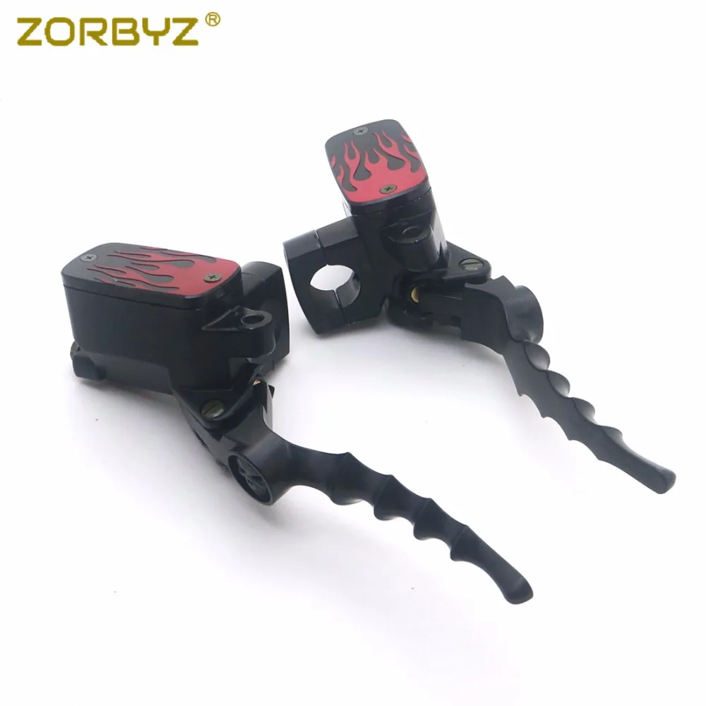 ZORBYZ мотоциклетные рычаги 25 мм красная лампа управления резервуаром тормоза
