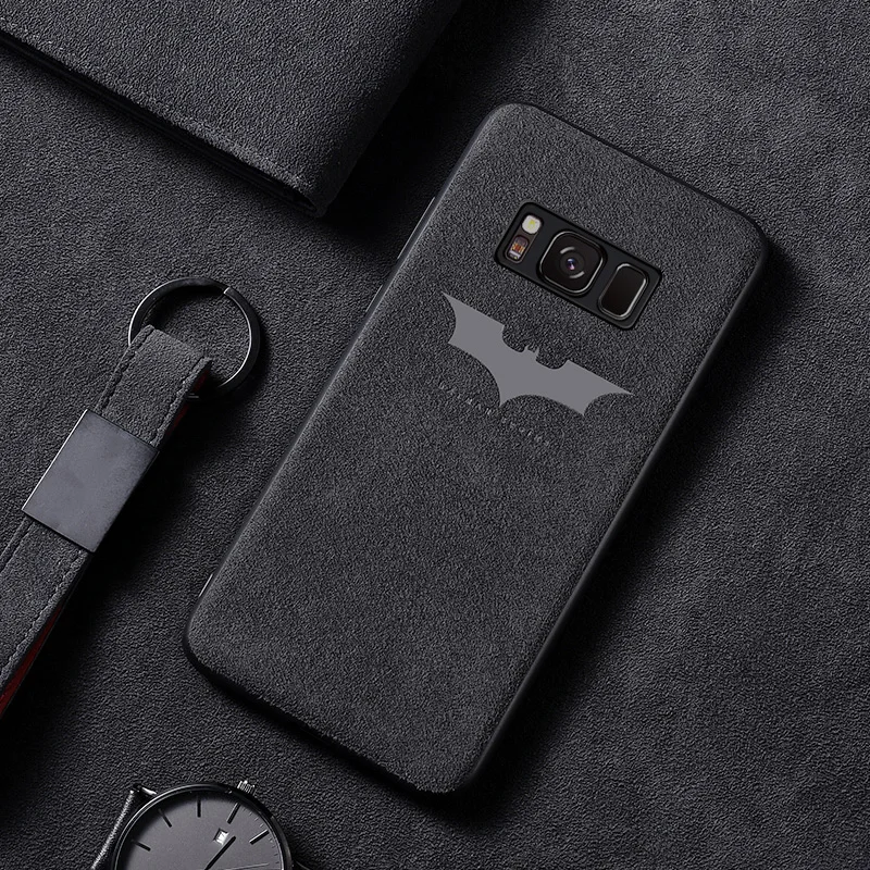 Luxury Batman Turn Fur Phone Case For Samsung Galaxy S8 S9 S10 e Plus Note 9 8 Ultra-thin Car Leather Cover For Galaxy S10 Funda
