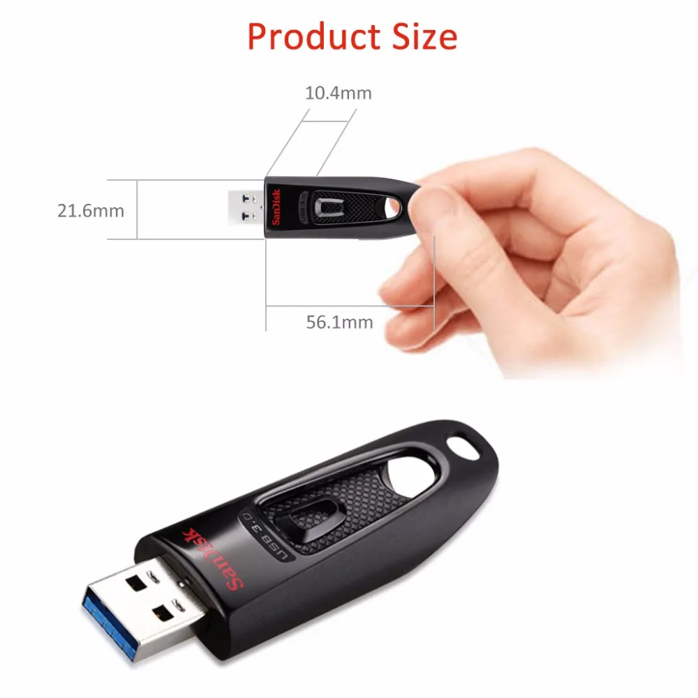 Оригинальная usb-флешка SanDisk CZ48 флеш-накопитель USB 3,0 64 ГБ флеш-накопитель 16 ГБ 32 ГБ 128 ГБ 256 Гб карта памяти