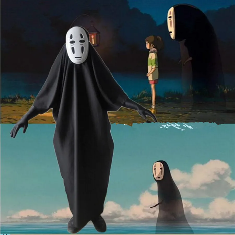 Cosplay Outfit No Face Man Spirited Away Cosplay Costume Halloween Anime Miyazaki Hayao Faceless 