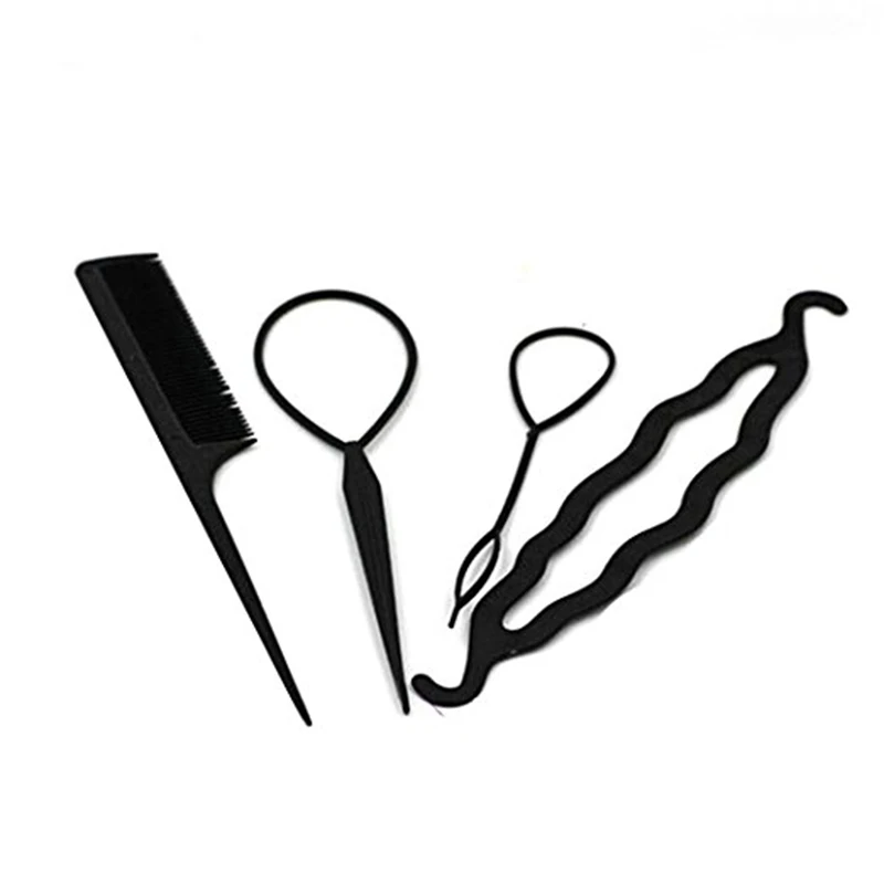 4pcs/set 3 Kinds Magic Hair Styling Accessories Set Braiders Hair Pin Bun Roller Maker Hair Braiding Twist Curler Styling Tool 4pcs/set 3 Kinds Magic Hair Styling Accessories Set Braiders Hair Pin Bun Roller Maker Hair Braiding Twist Curler Styling Tool
