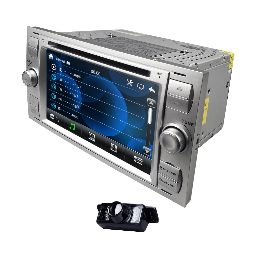 Discount Free Camera +8G Map card Car DVD MP5 Player For Ford Focus/Mondeo/Transit/C-MAX/Fiest GPS DVR DAB+  RDS 1080P USB Cam in SWC 4