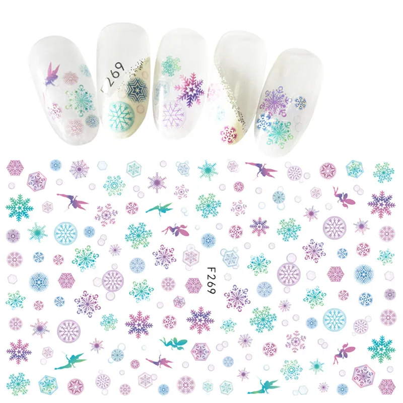 1 лист цветок серии 3d клей для ногтей Маникюрные Наклейки Art Переводные татуировки на водной основе Шарм Для женщин для мастера ногтевого сервиса украшения смешанных