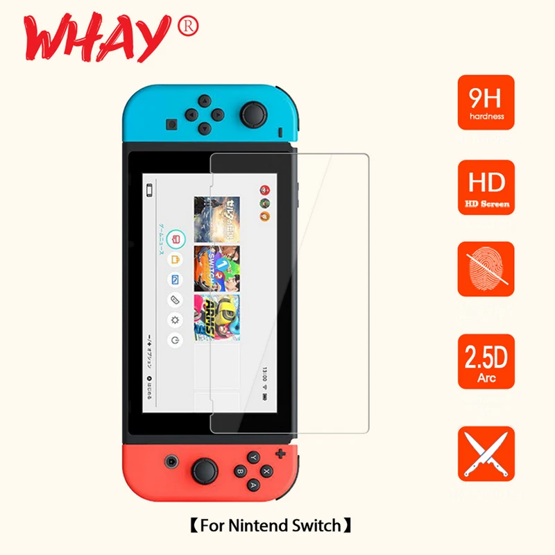 

WHAY Glasses for Nintend switch Tempered Glass 2.5D 9H Nintend Switch Case Screen Protector for Nintend switch Glass Flim
