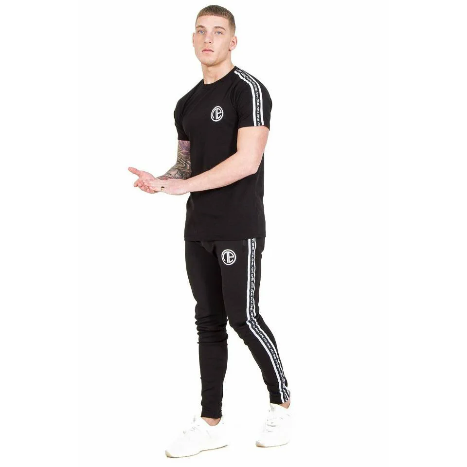 Gyms Men's Sets 2018 Spring and summer Men GYMS Two Piece Cotton T-shirt + Pants Sportwear Suit Male Plus Velvet Hoodies | Мужская