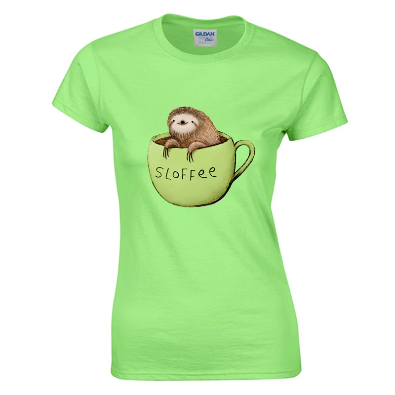 Sloth coffee first женская футболка винтажная 90 s крутая kawaii Harajuku брендовая забавная Tumblr