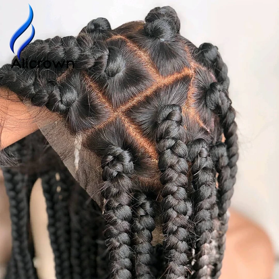 

ALICROWN Glueless Full Lace Human Hair Wigs With Baby Hair Brazilian Remy Hair Full Lace Wigs For Women Bleached Knots