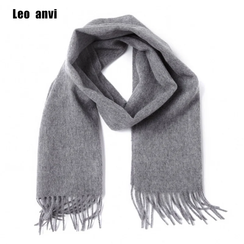 

Leo anvi 100% wool cashmere winter scarf for men women fashion shawls echarpe male High quality solid scarves Autumn bandana