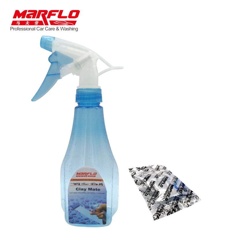 Marflo Автомойка Волшебная глина бар глина смазка Волшебная глина смазки для волшебной глиняная подкладка полотенце рукавица блок Brilliatech - Цвет: blue bottle