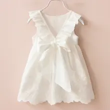 2017 Été Nouvelle Princesse Fille Robe enfants Grand Arc Fille Robe Enfants Vêtements robe Filles Robe Infantis