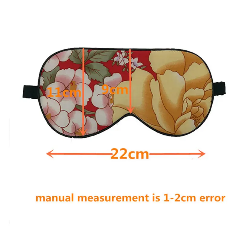 Чистый шелк маска для сна с цветочным принтом шелковая маска для глаз супер гладкая повязка на глаза для путешествий Расслабляющая помощь Регулируемая многоцветная