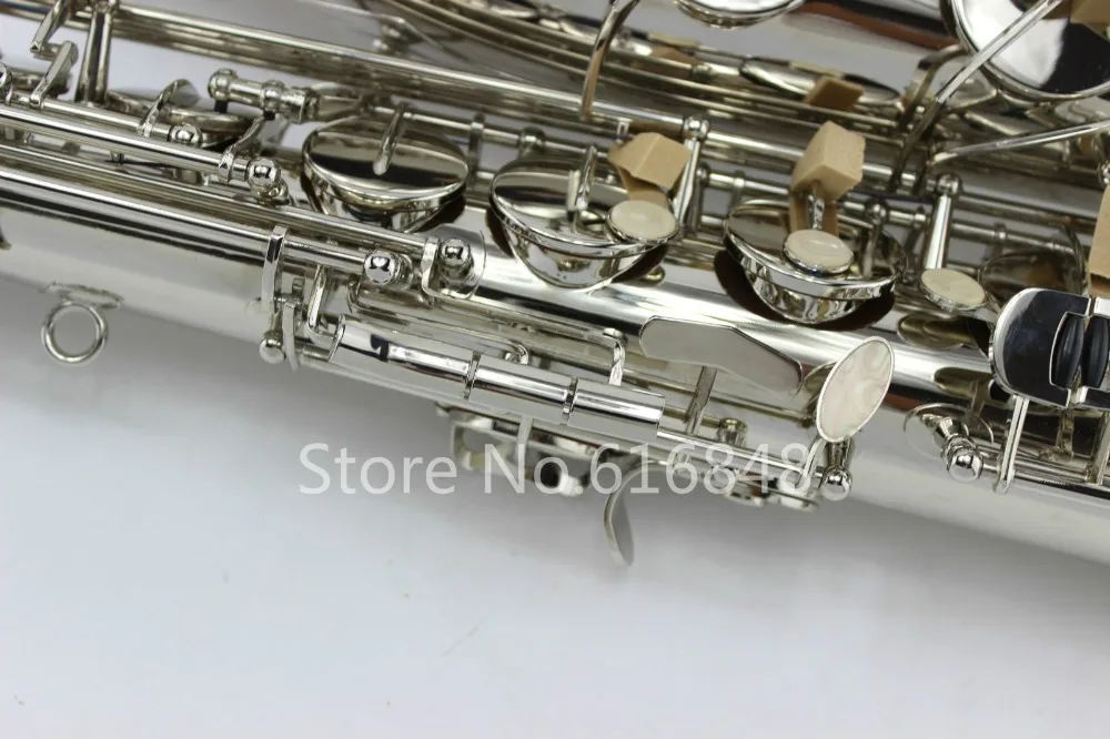 Небрендовый высококачественный Bb тенор саксофон Новое поступление латунный никелированный саксофон музыкальный инструмент с Чехол