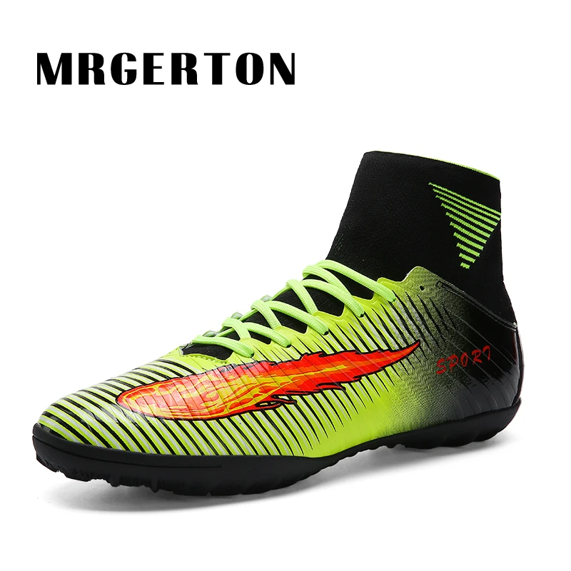 Image 2017 High Ankle Football Boots Kids Botines Botas Youth Superfly Soccer Shoes Man Outdoor Training Sneakers MR22021