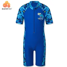 BAOHULU Shark Character Kids Swimwear UPF50 Swimsuit One Piece Boy Children Bathing Suits Swimming Suit for