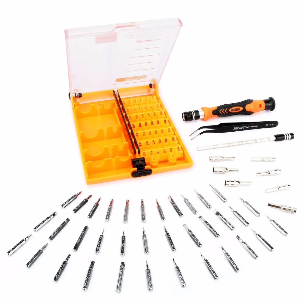 JAKEMY 45 in 1 Precision Screwdriver Set with Torx Bit Tweezers Extension Bar Repair Mobile Phone Repair Disassembly Tool Set JAKEMY 45 in 1 Precision Screwdriver Set with Torx Bit Tweezers Extension Bar Repair Mobile Phone Repair Disassembly Tool Set