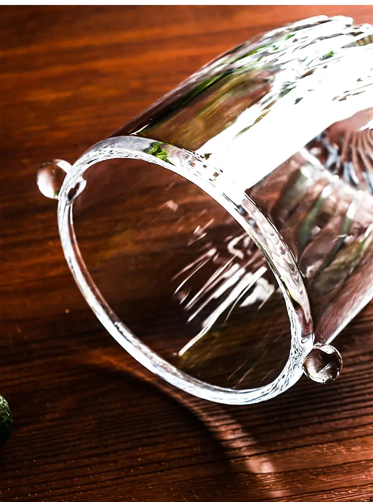 Японское стильное стеклянное ведерко для льда бармен шампанское ведро бар со льдом клип
